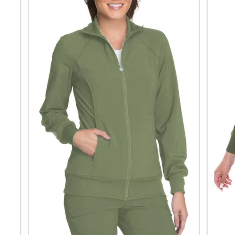 Cherokee Infinity Scrub Jacket Size Large - image 2